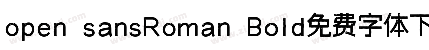 open sansRoman Bold免费字体下载字体转换